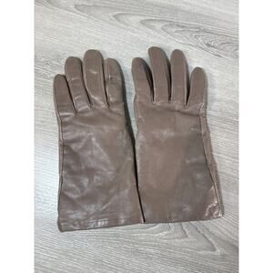Vintage Lord & Taylor Fownes Leather Gloves 100% Cashmere Lined Size 7 90's
